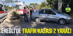 Ereğli'de Trafik Kazası; 2 Yaralı