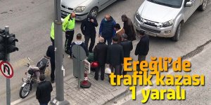 Ereğli’de pikap ile motosiklet çarpıştı: 1 yaralı
