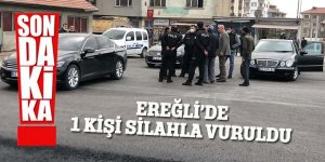 Ereğli’de hareketli dakikalar! 1 kişi ayağından vuruldu