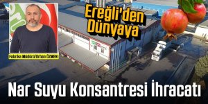 Ereğli'den dünyaya nar suyu konsantresi ihracatı