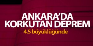 Ankarada 4.5 büyüklüğünde deprem oldu
