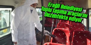 Ereğli Belediyesi Temizlik İşleri Müdürlüğü ekipleri vatandaşların yoğun olarak kullandığı toplu taşıma araçlarında dezenfekte çalışmalarına devam ediyor.