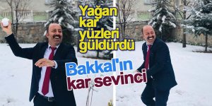 Halkapınar Belediye Başkanı Mehmet Bakkal'ın kar sevinci