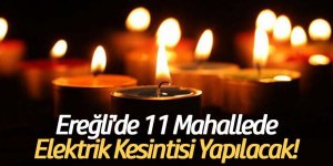 Ereğli'de 11 Mahallede Elektrik Kesintisi Yapılacak!