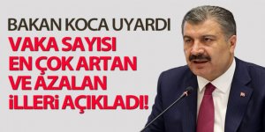 Bakan Koca vaka sayısı en çok azalan ve artan illeri açıkladı!