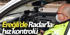 Trafik polislerinden 'Radar'la hız kontrolü'