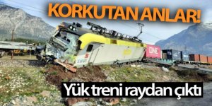 Yük treni raydan çıktı