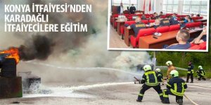 Konya İtfaiyesi’nden Karadağlı İtfaiyecilere Eğitim