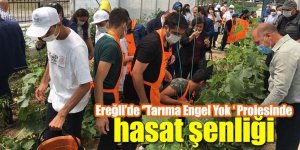 Ereğli’de ‘’Tarıma Engel Yok ‘ Projesinde hasat şenliği