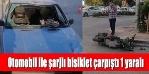 Ereğli'de Otomobil ile Elektrikli bisiklet çarpıştı 1 yaralı