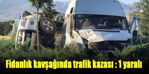 Ereğli’de Fidanlık kavşağında trafik kazası:1 yaralı