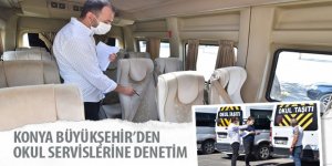 Konya Büyükşehir’den Okul Servislerine Denetim