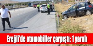 Ereğli’de otomobiller çarpıştı: 1 yaralı