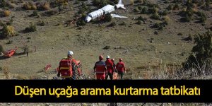 Konya'da düşen uçağa arama- kurtarma tatbikatı