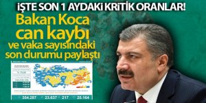 Sağlık Bakanlığı, Türkiye'nin son 24 saatlik korona virüs tablosunu açıkladı