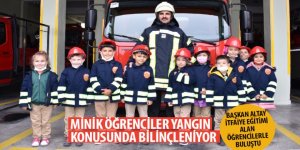 Minik Öğrenciler Yangın Konusunda Bilinçleniyor