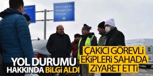 Kaymakam Çakıcı görevli ekipleri sahada ziyaret etti