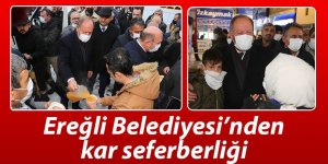 Ereğli Belediyesi’nden kar seferberliği