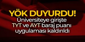 YÖK duyurdu: Üniversiteye girişte TYT ve AYT baraj puanı uygulaması kaldırıldı