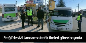 Ereğli’de sivil Jandarma trafik timleri görev başında