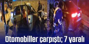 Otomobiller çarpıştı; 7 yaralı