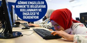 Görme Engelliler KOMEK’te Bilgisayar Kullanmayı ve İngilizce’yi Öğreniyor