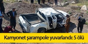 Kamyonet şarampole yuvarlandı: 5 ölü