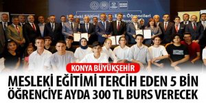 Konya Büyükşehir Mesleki Eğitimi Tercih Eden 5 Bin Öğrenciye Ayda 300 TL Burs Verecek