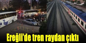 Ereğli’de tren raydan çıktı