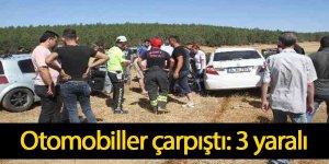 Otomobiller çarpıştı: 3 yaralı