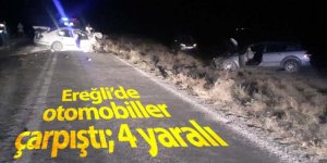 Ereğli’de otomobiller çarpıştı; 4 yaralı