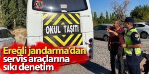 Ereğli jandarma’dan servis araçlarına sıkı denetim