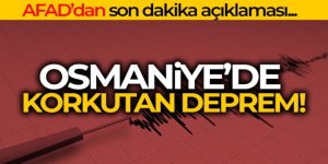 Osmaniye'de 5.1 büyüklüğünde deprem!