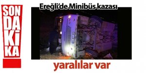 Tarım işçilerini taşıyan minibüs devrildi: 3 yaralı