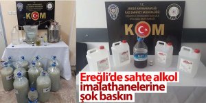 Ereğli’de polisten 2 sahte alkol imalathanesi şok baskın