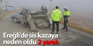 Ereğli’de yoğun sis kazaya neden oldu 2 yaralı