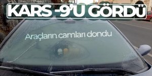 Bu ilimiz eksi 9'u gördü, araçların camları dondu