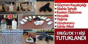 Ereğli’de polis çok sayıda sahte alkol ele geçirdi