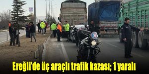 Ereğli’de üç araçlı trafik kazası; 1 yaralı