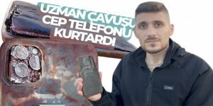 Uzman çavuşu cep telefonu kurtardı