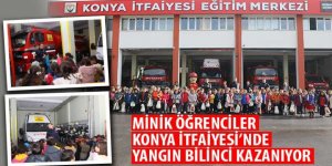 Minik Öğrenciler Konya İtfaiyesi’nde Yangın Bilinci Kazanıyor