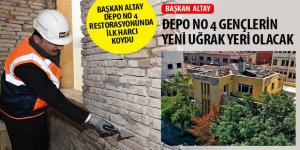 Başkan Altay Depo No 4 Restorasyonunda İlk Harcı Koydu