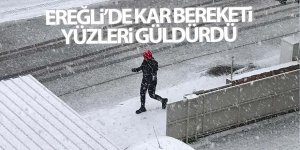 Ereğli’de ve bölgemizde kar bereketi yüzleri güldürdü