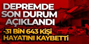 Depremde can kaybı sayısı 31 bin 643 oldu