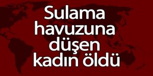 Sulama havuzuna düşen kadın öldü