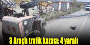 3 Araçlı trafik kazası: 4 yaralı