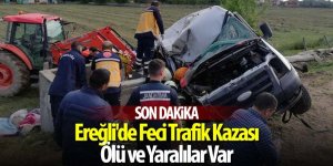 Ereğli'de feci trafik kazası;1 ölü 8 yaralı