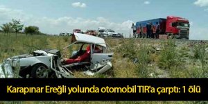 Karapınar Ereğli yolunda otomobil TIR'a çarptı: 1 ölü