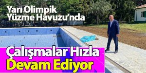 Yarı Olimpik Yüzme Havuzu’nda Çalışmalar Hızla Devam Ediyor