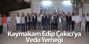 Başkan Oprukçu'dan Kaymakam Edip Çakıcı'ya Veda Yemeği